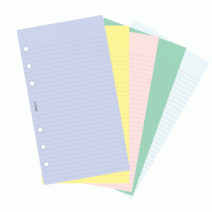 Filofax Personal - Plain & Ruled Notepaper - Multicolor 100 Pack