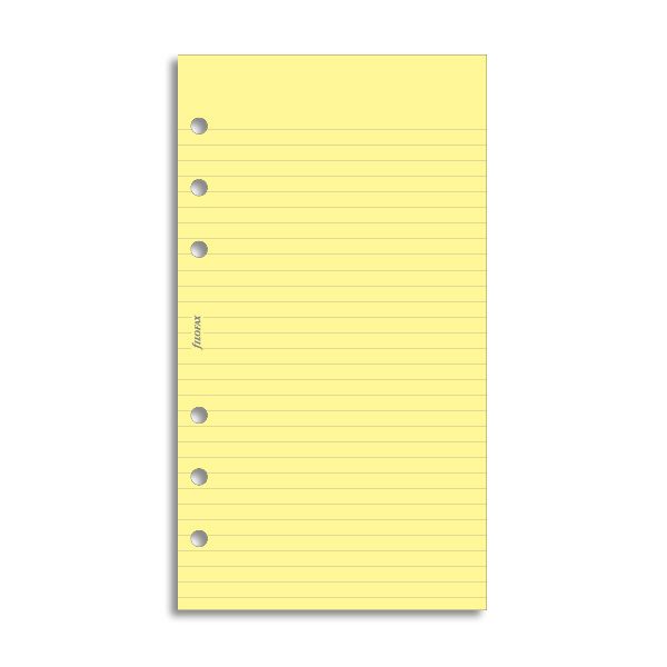 Filofax Personal - Ruled Notepaper - Yellow