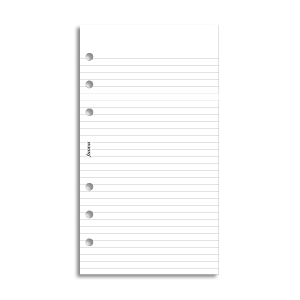 Filofax Personal - Ruled Notepad - White