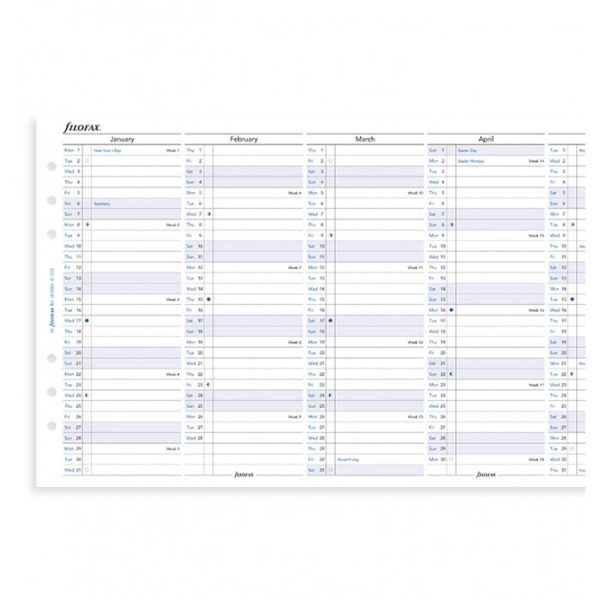 Filofax A5 - Full Year Vertical Planner - 2024