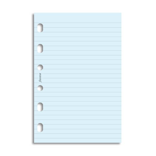 Filofax Pocket - Ruled Notepaper - Blue