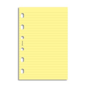 Filofax Pocket - Ruled Notepaper - Yellow