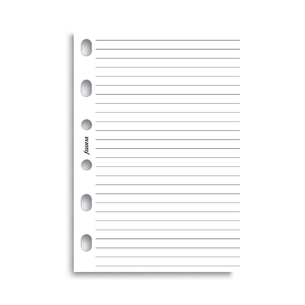 Filofax Pocket - Ruled Notepaper - White 100 Pack