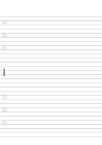 Filofax A5 - Ruled Notepad - White