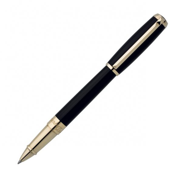 S.T. Dupont Line D Convertible Roller Black Lacquer & Gold
