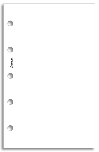 Filofax Mini - Plain Notepaper - White