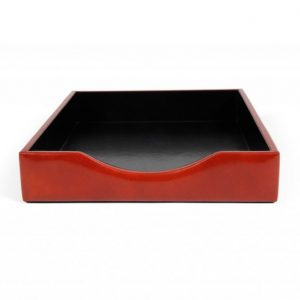Old Leather Classic Letter Tray Without Lid - Amber