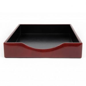 Old Leather Classic Letter Tray Without Lid - Dark Brown