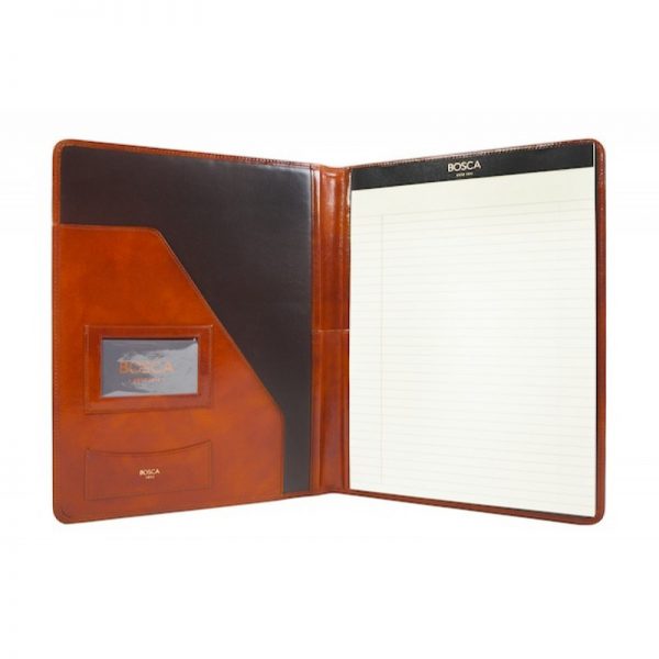 Bosca Old Leather Classic 8 1/2 X 11 Writing Pad Cover - Amber