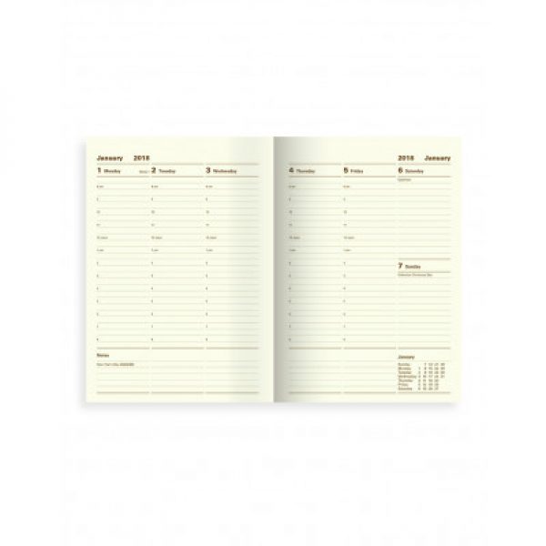 Letts Milano 03XUBK A5 Weekly Diary 2021