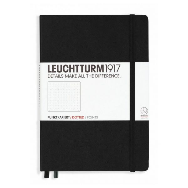 Leuchtturm 1917 Medium A5 Dot Grid Notebook - Black