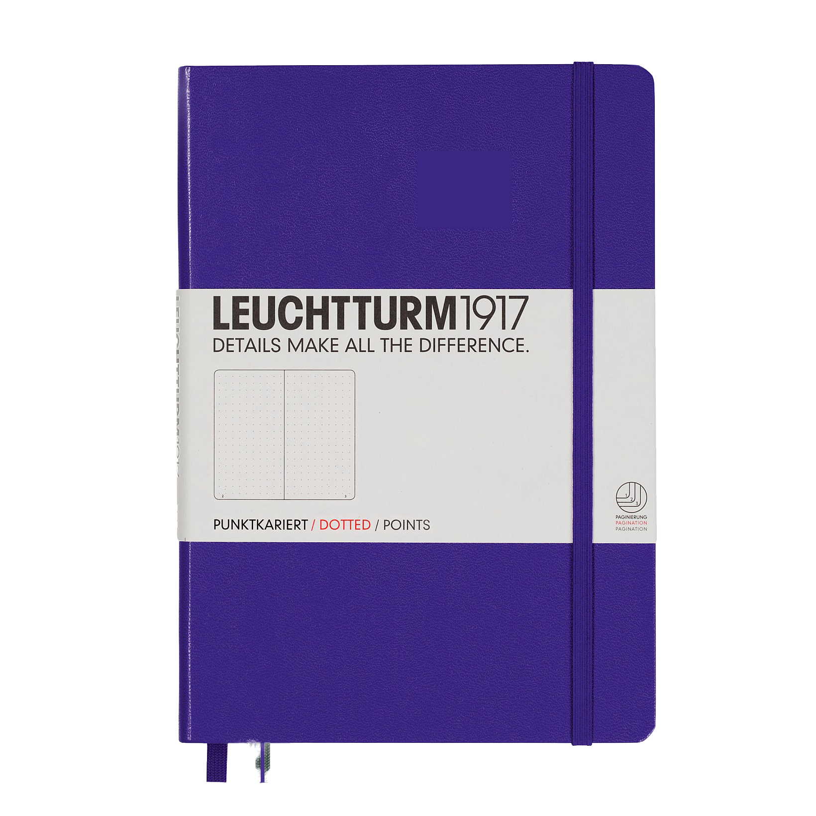 Leuchtturm 1917 Medium A5 Dot Grid Notebook Purple Charals