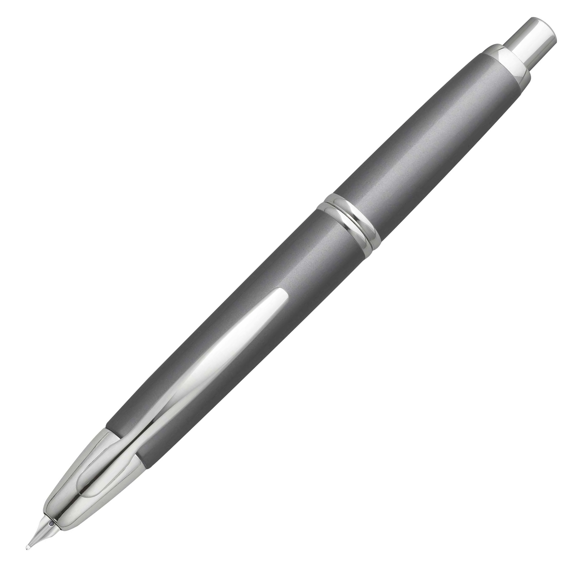 Pilot Vanishing Point Gunmetal Gray Fountain Pen Charals