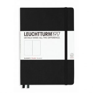 Leuchtturm 1917 Medium A5 Blank Notebook - Black