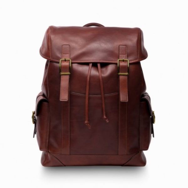 Bosca Pathfinder Leather Backpack