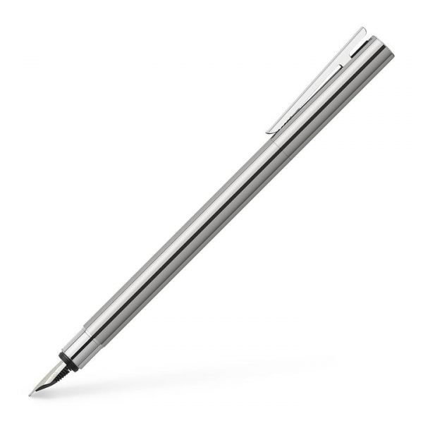 Faber-Castell NEO Slim Fountain Pen - Stainless Steel Shiny