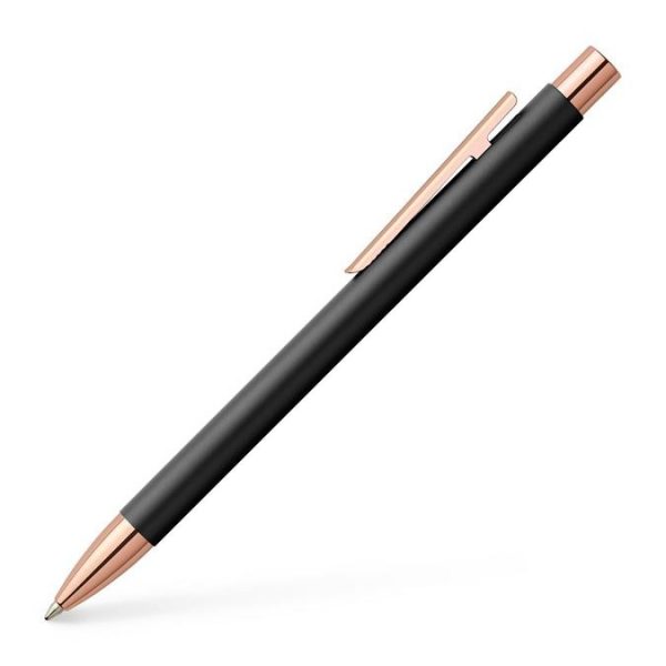 Faber-Castell NEO Slim Ballpoint Pen - Black and Rose Gold