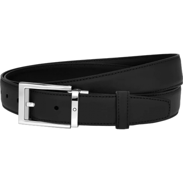 Montblanc Black cut-to-size Business Belt Smooth Leather