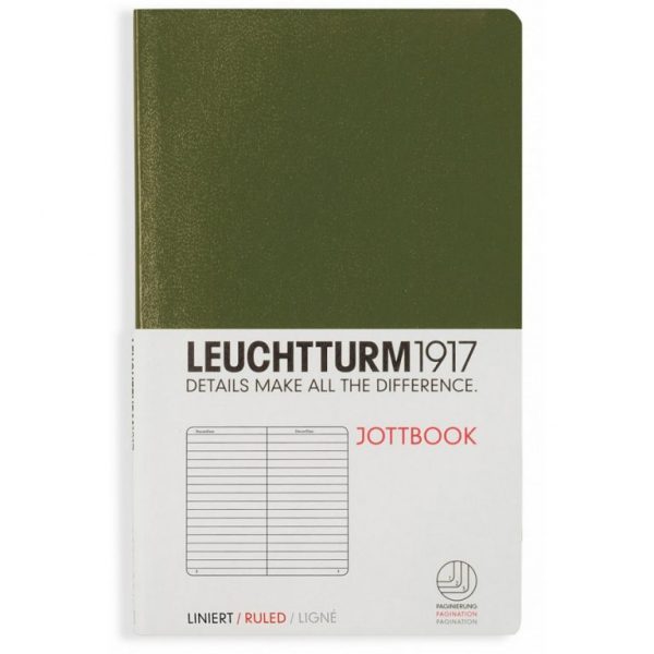 Leuchtturm Notebook (A6) Jottbook Lined- Army