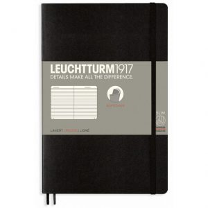 Leuchtturm 1917 Notebook (B6+) Lined Softcover- Black