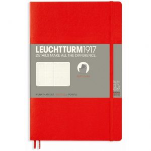 Leuchtturm 1917 Notebook (B6+) Dot Softcover- Red