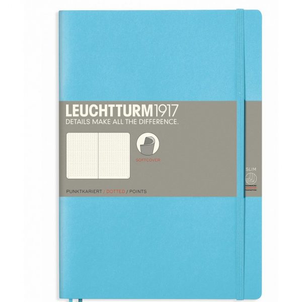Leuchtturm B5 Notebook Dot Softcover - Ice Blue