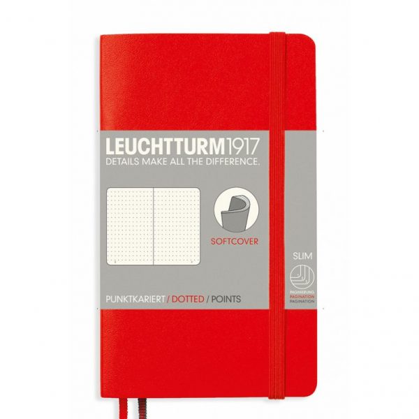 Leuchtturm 1917 Notebook A6 Softcover Dot - Red