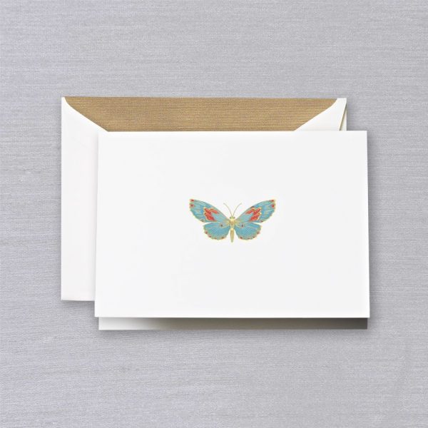 Crane Engraved Butterfly Note Set