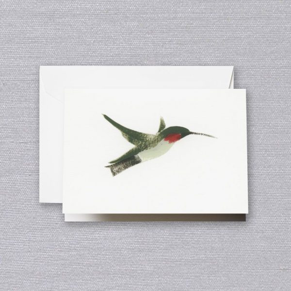 Crane Brushstroke Hummingbird Note Set