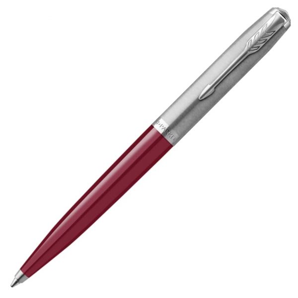 PARKER 51 Burgundy Resin Chrome Trim Ballpoint Pen