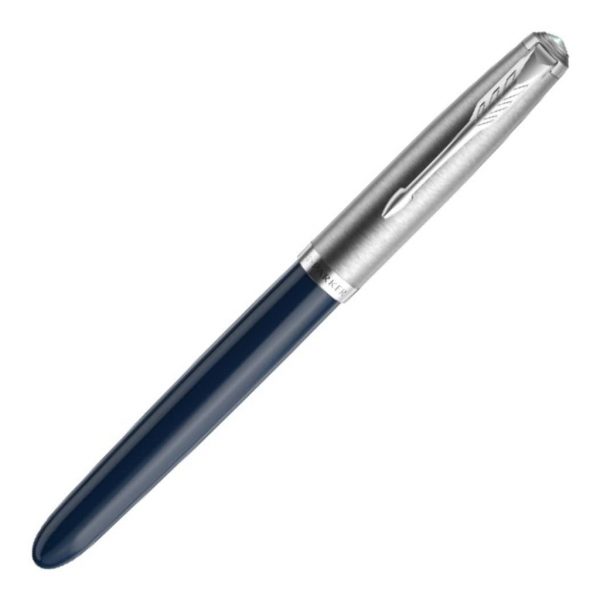 PARKER 51 Midnight Blue Resin Chrome Trim Fountain Pen