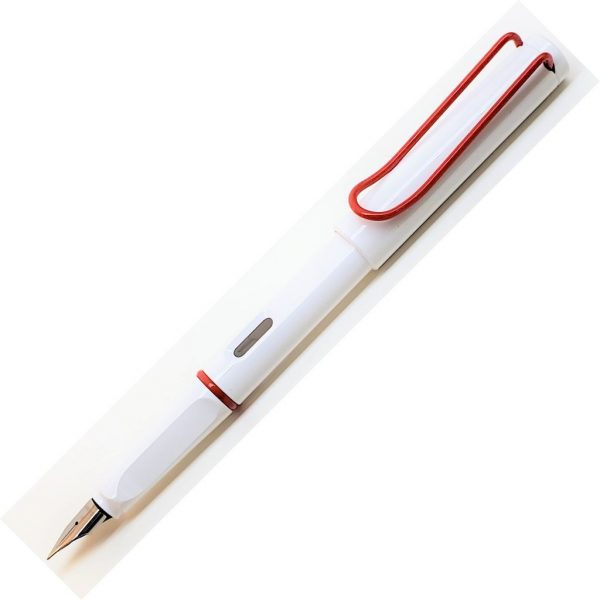 Lamy Safari White Fountain Pen Special Red Clip