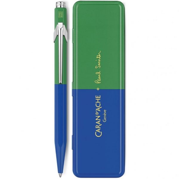 Caran D'Ache 849 PAUL SMITH Cobalt Blue & Emerald Green Ballpoint Pen - Limited Edition