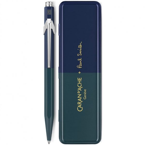 Caran D'Ache 849 PAUL SMITH Racing Green & Navy Blue Ballpoint Pen - Limited Edition