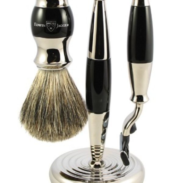 Edwin Jagger Shaving Set Mach3 Ebony